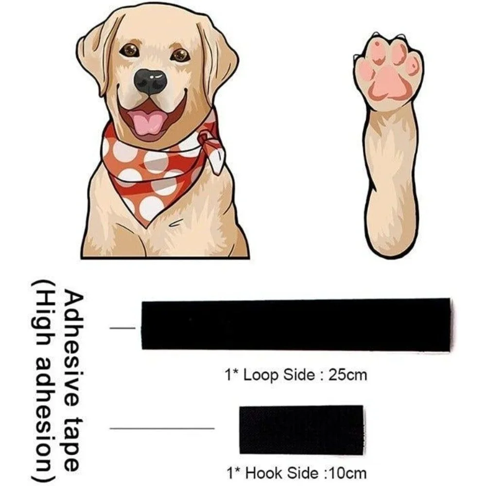 Dog Waving Arm Decal Birthday Gift Present Labrador Holiday Rare Child Doggie